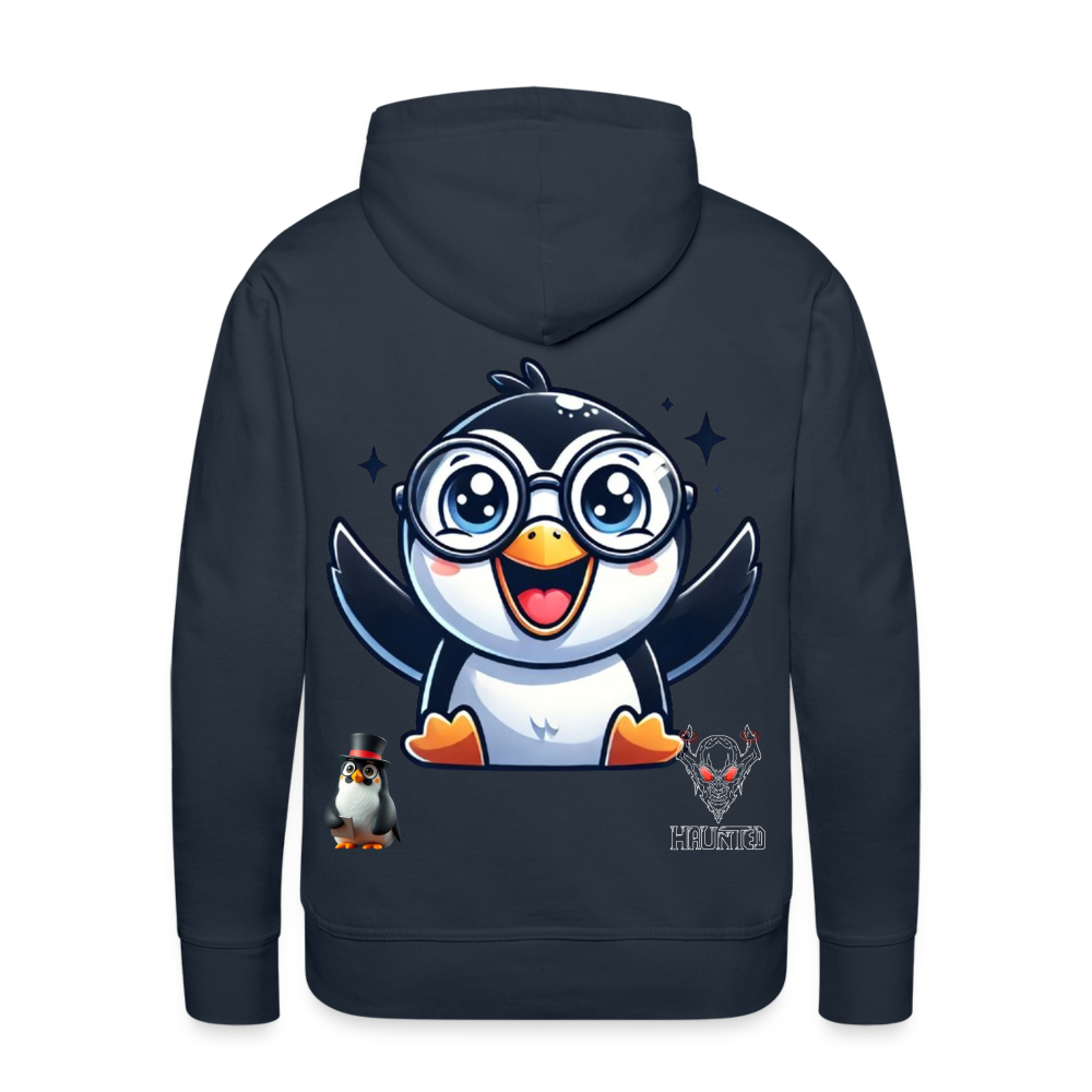 Men Hoodie KasPenguin Happy - Navy
