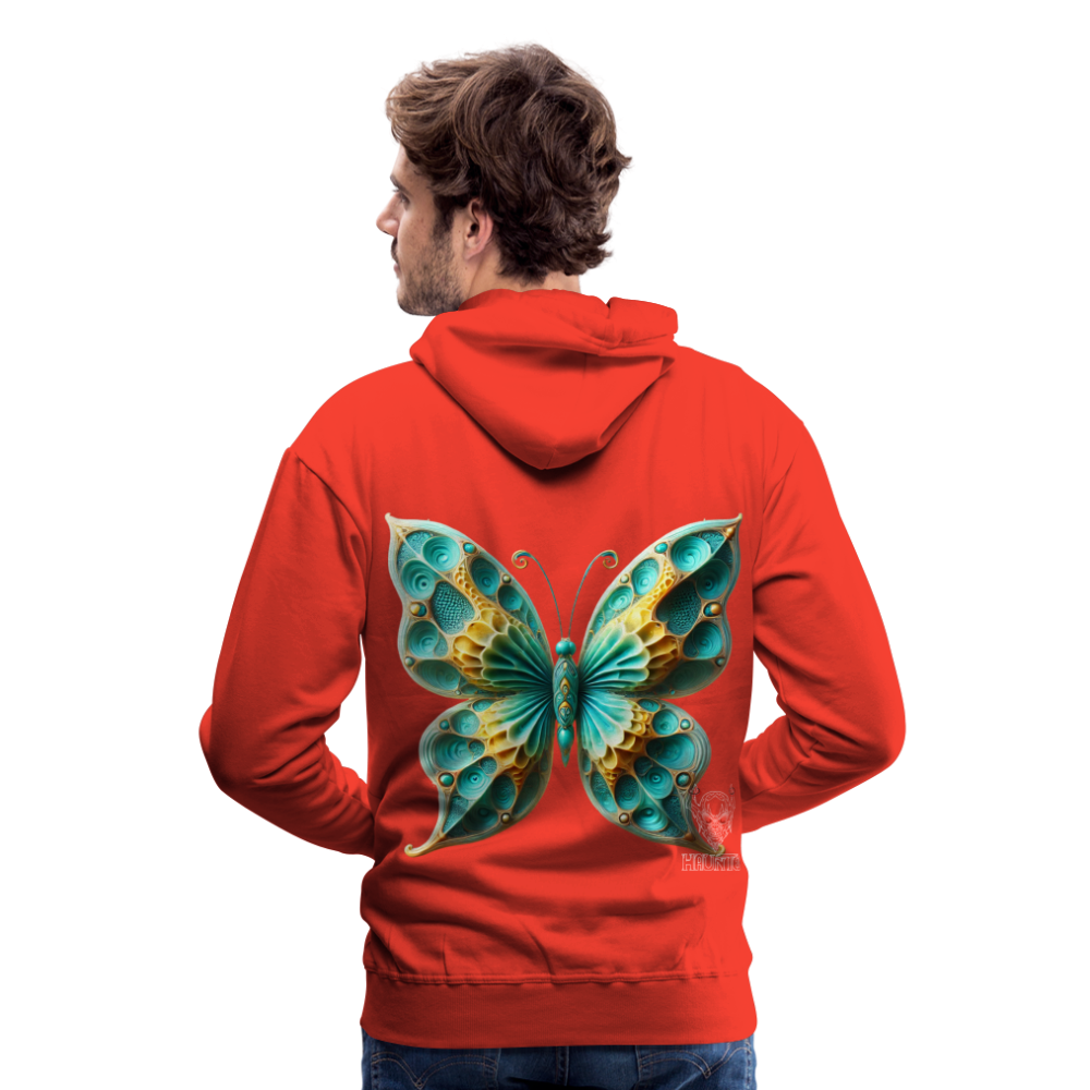 Men Hoodie Aqua Wing Symphony - Rot
