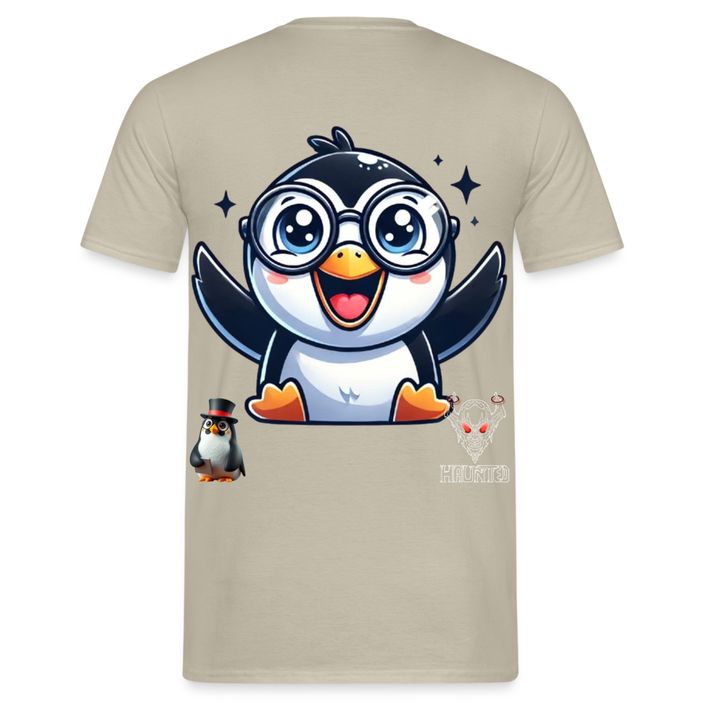Men T-Shirt KasPenguin Happy - Sandbeige