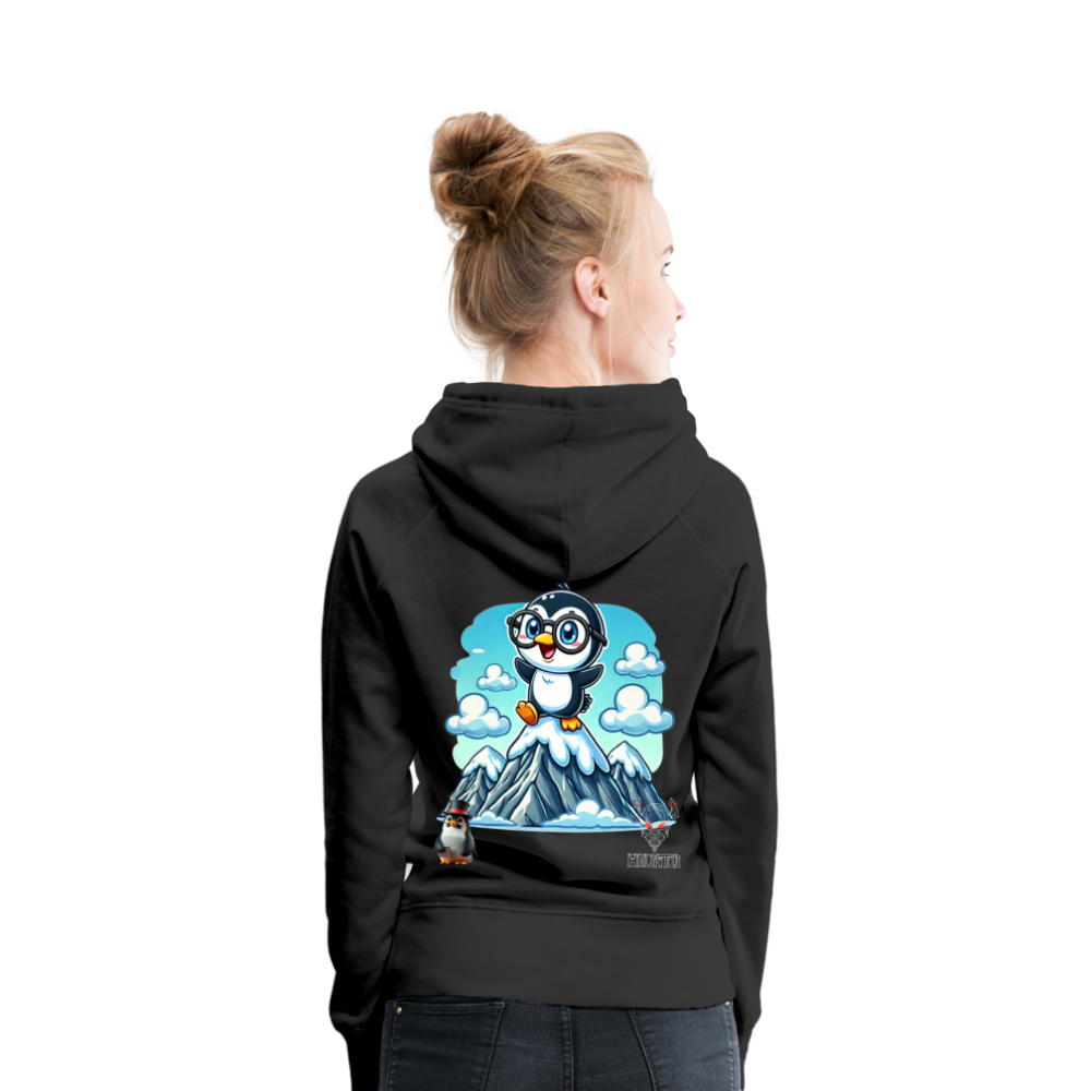 Women Hoodie KasPenguin on Top - Schwarz