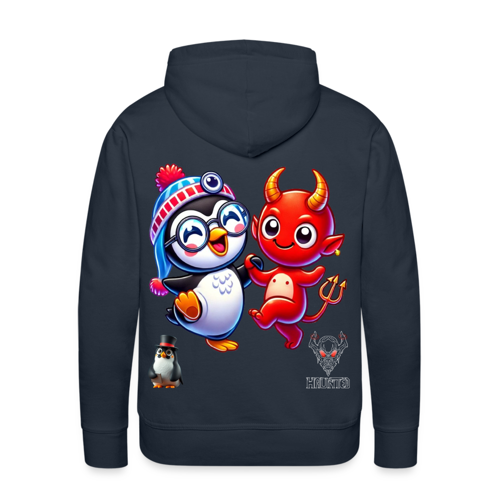 Men Hoodie Dancing with Devil - Navy