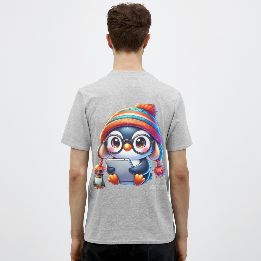 Men T-Shirt KasPenguin with Pad - Grau meliert