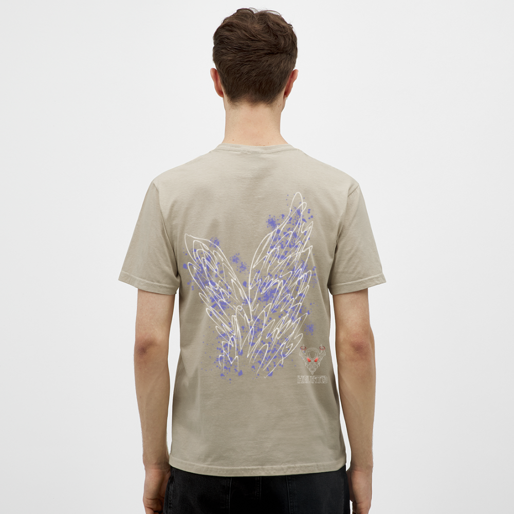Men T-Shirt Light Blue Wings - Sandbeige