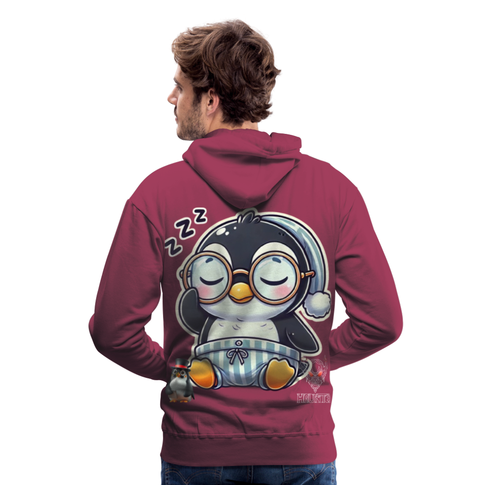 Men Hoodie Sleepy KasPenguin - Bordeaux