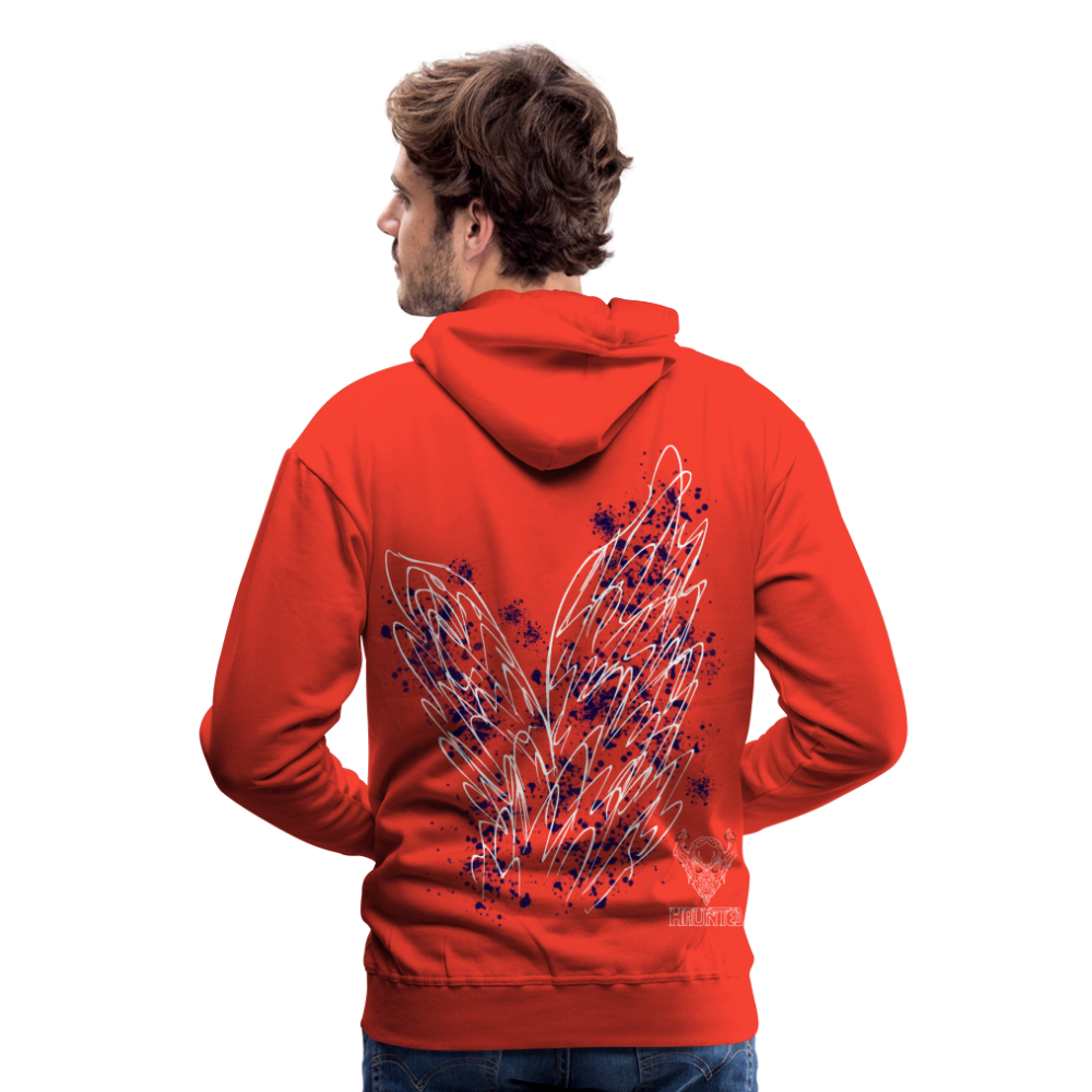 Men Hoodie Dark Blue Wings - Rot
