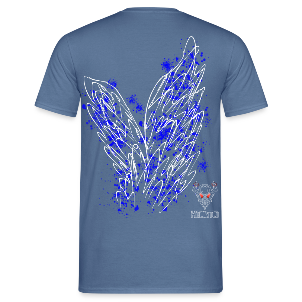 Men T-Shirt Blue Wings - Taubenblau