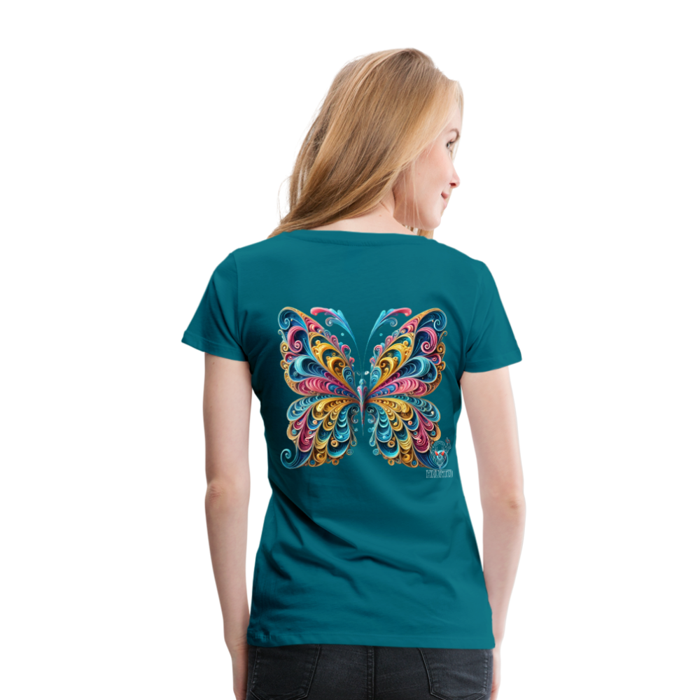 Woman T-Shirt Whimsical Butterfly Harmony - Divablau