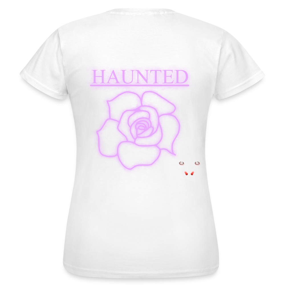 Women T-Shirt Light Pink Neon Rose - Weiß