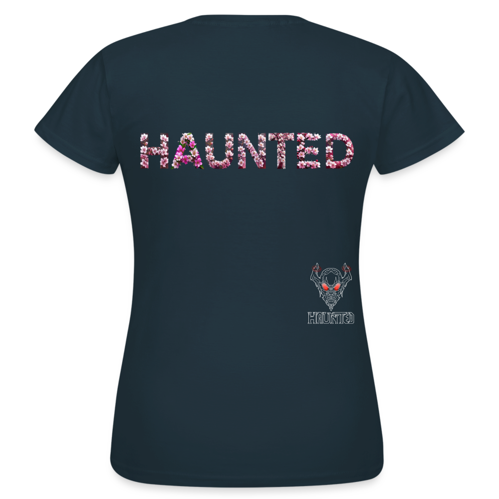 Women T-Shirt Blossom Ghost Mist - Navy