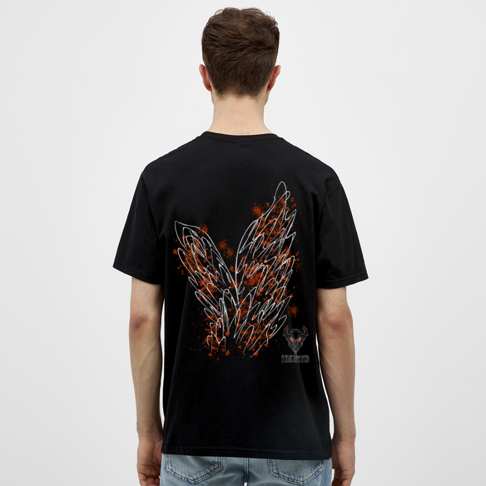 Men T-Shirt Orange Wings - Schwarz