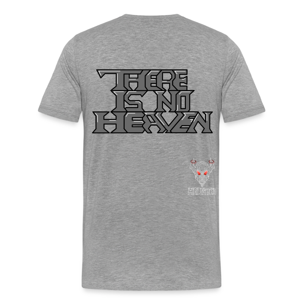 Men T-Shirt There Is No Heaven Text - Grau meliert