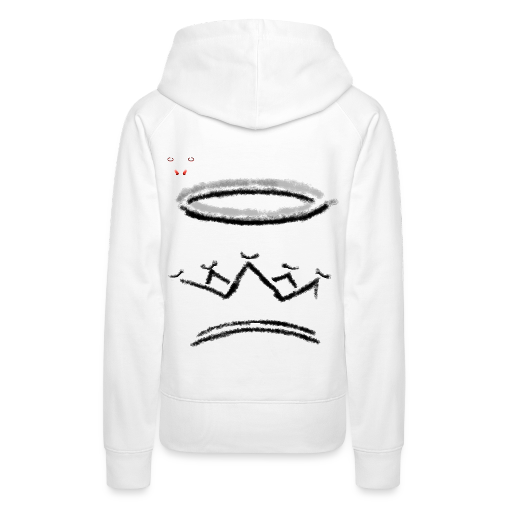 Woman Hoodie Crown and Ring Light - Weiß