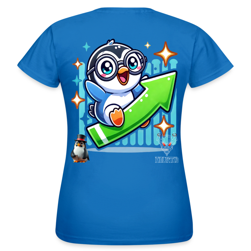 Women T-Shirt KasPenguin Riding the Trend - Royalblau