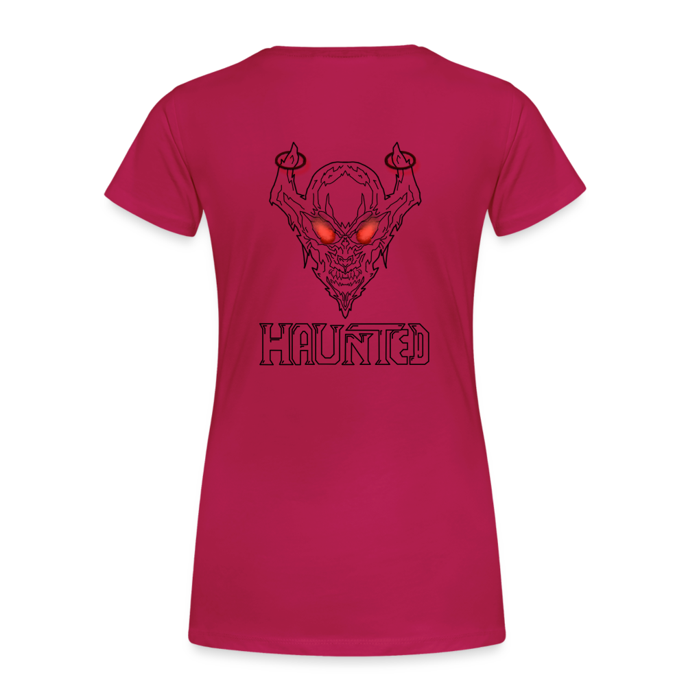Women T-Shirt Deamon Black - dunkles Pink