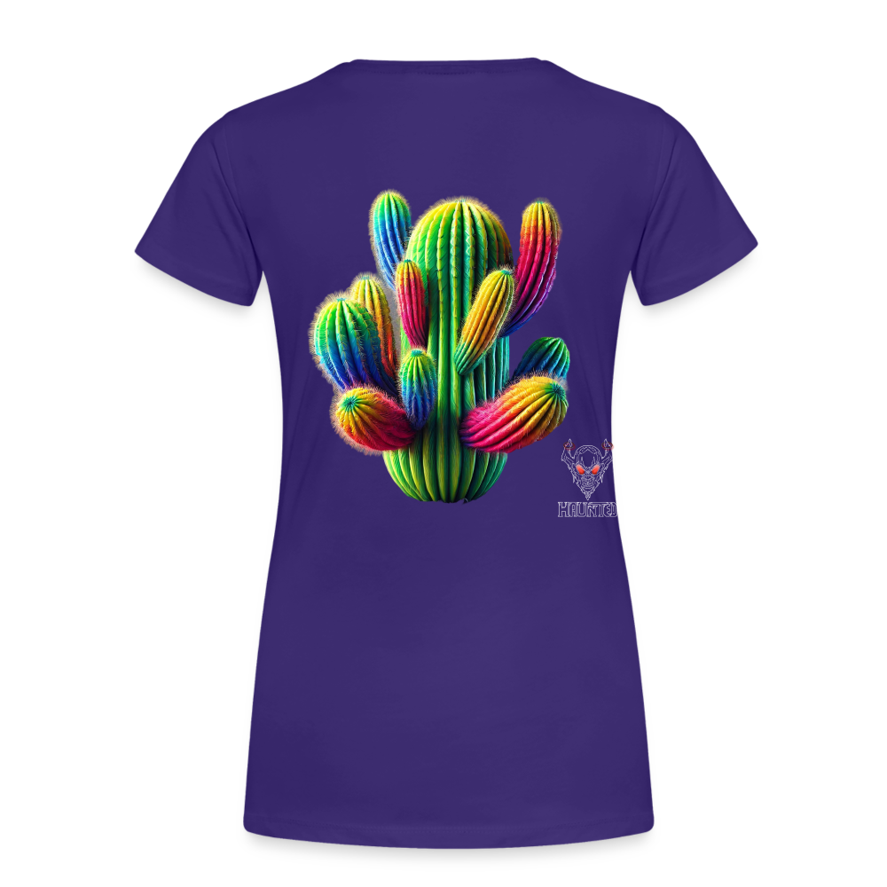 Woman T-Shirt Prismatic Cactus Bloom - Lila