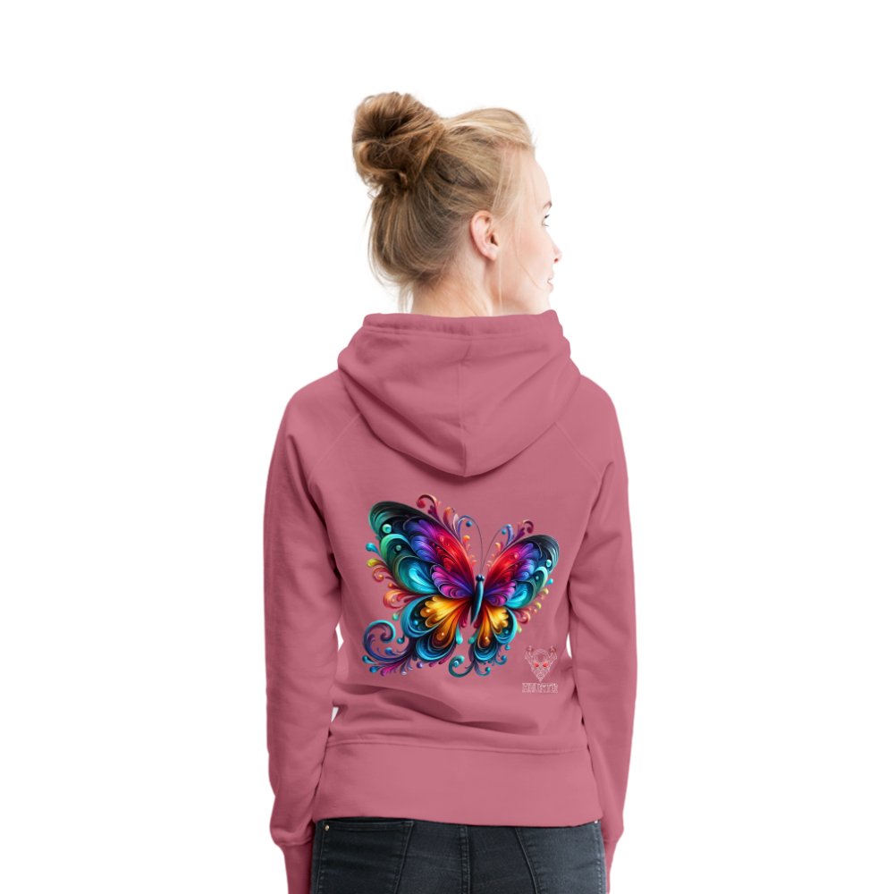 Woman Hoodie Radiant Butterfly Art - Malve