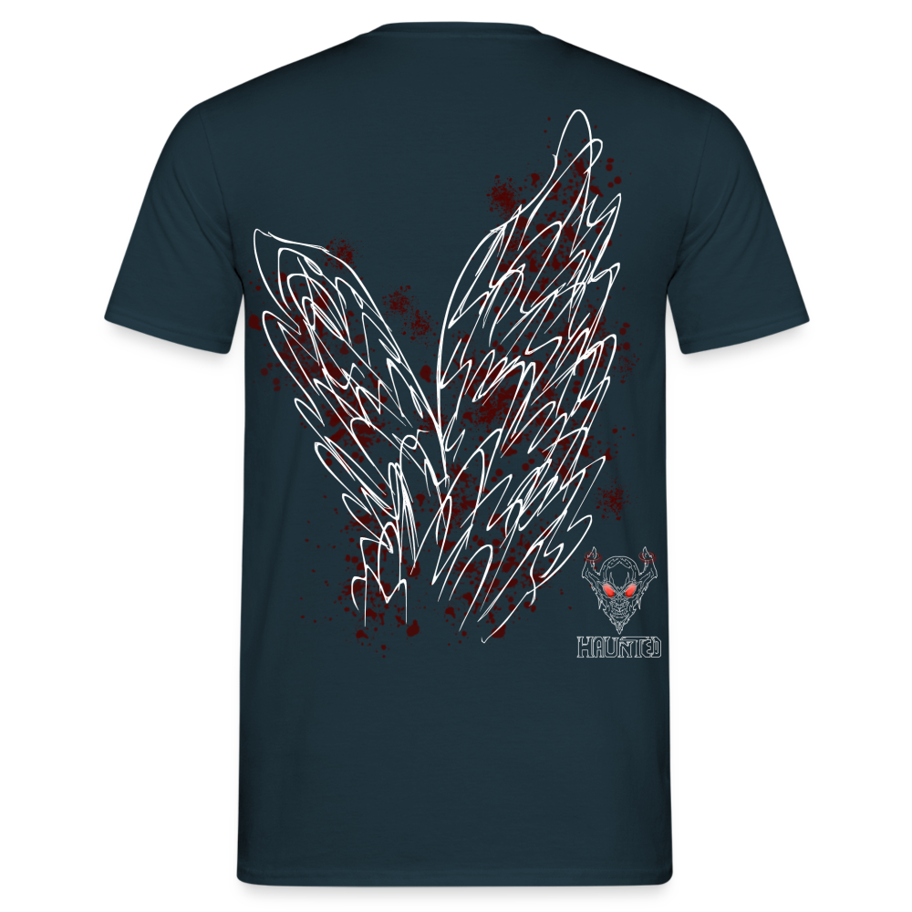 Men T-Shirt Dark Red Wings - Navy
