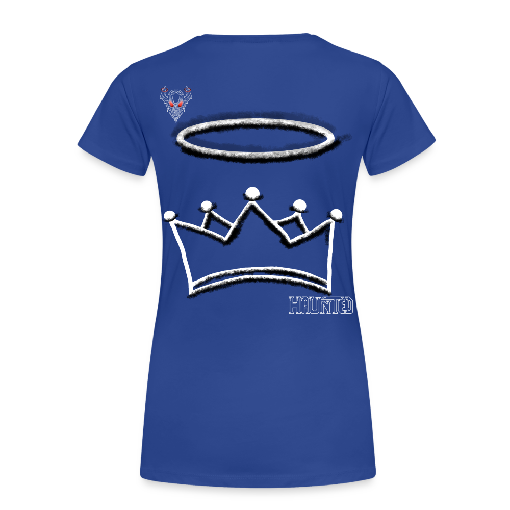 Woman T-Shirt Crown and Ring Light - Königsblau