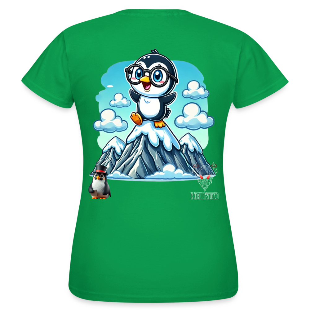 Women T-Shirt KasPenguin on Top - Kelly Green
