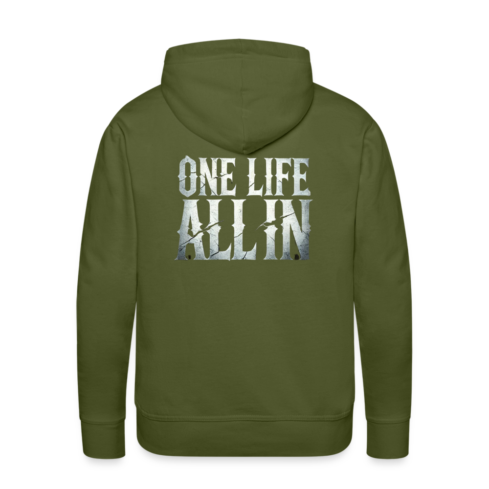 Men Hoodie One Life All In - Olivgrün