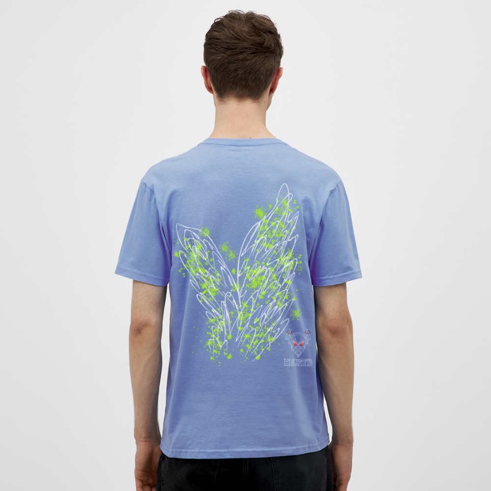 Men T-Shirt Poison Green Wings - carolina blue