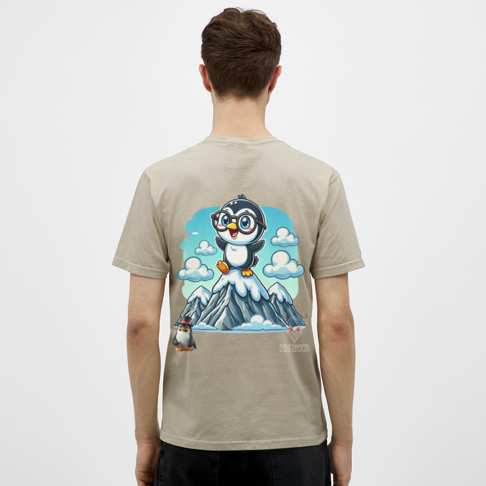 Men T-Shirt KasPenguin on Top - Sandbeige