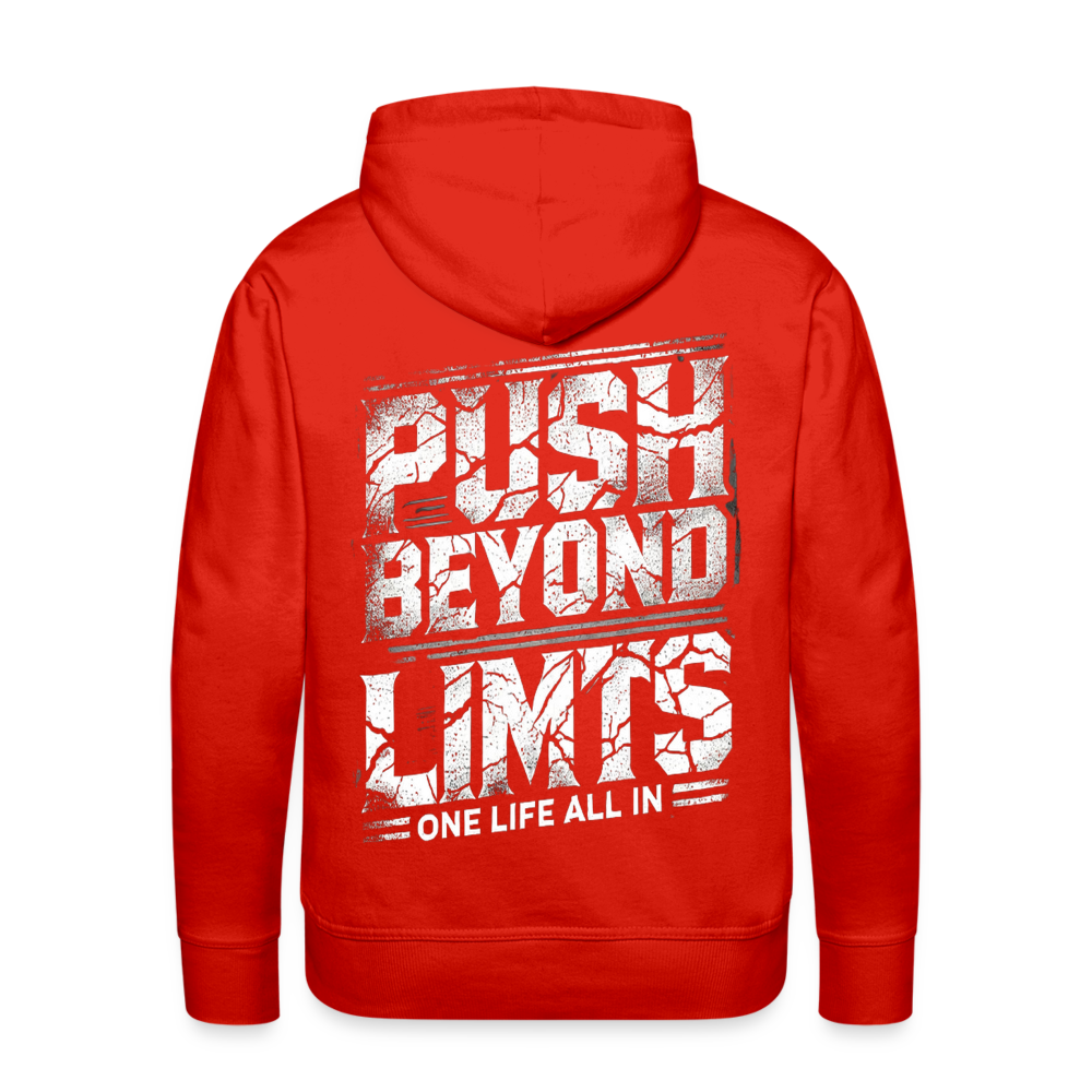 Men Hoodie Push Beyond Limits - Rot