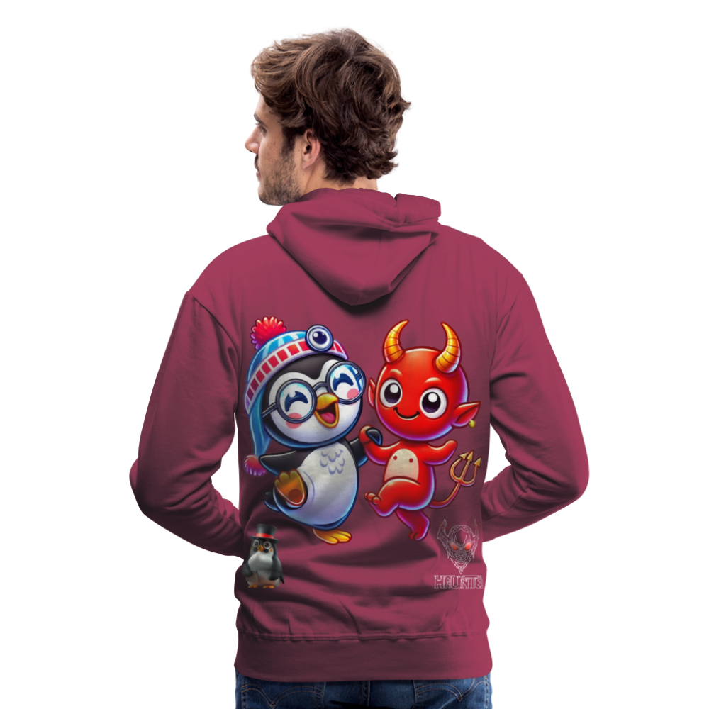 Men Hoodie Dancing with Devil - Bordeaux