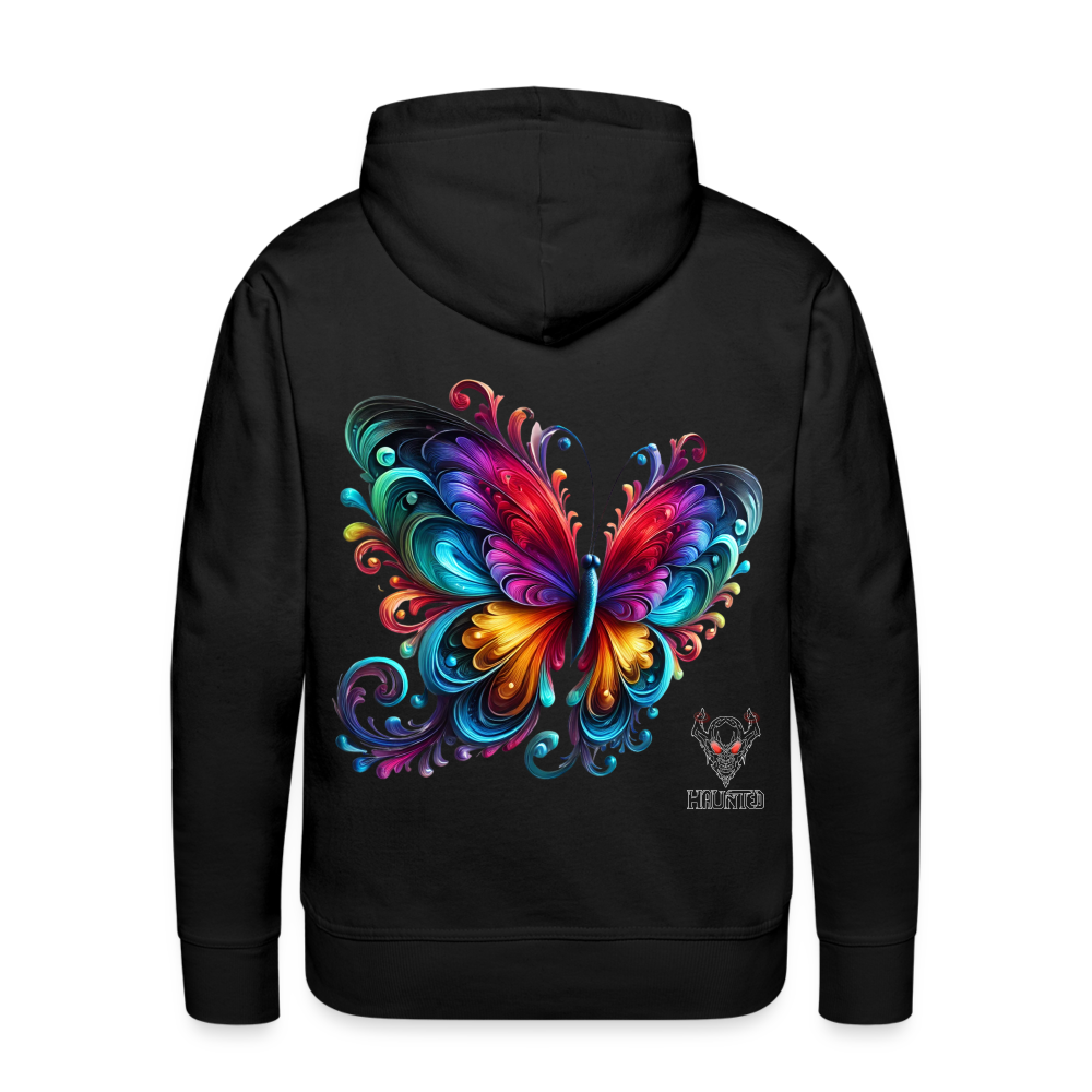 Men Hoodie Radiant Butterfly Art - Schwarz
