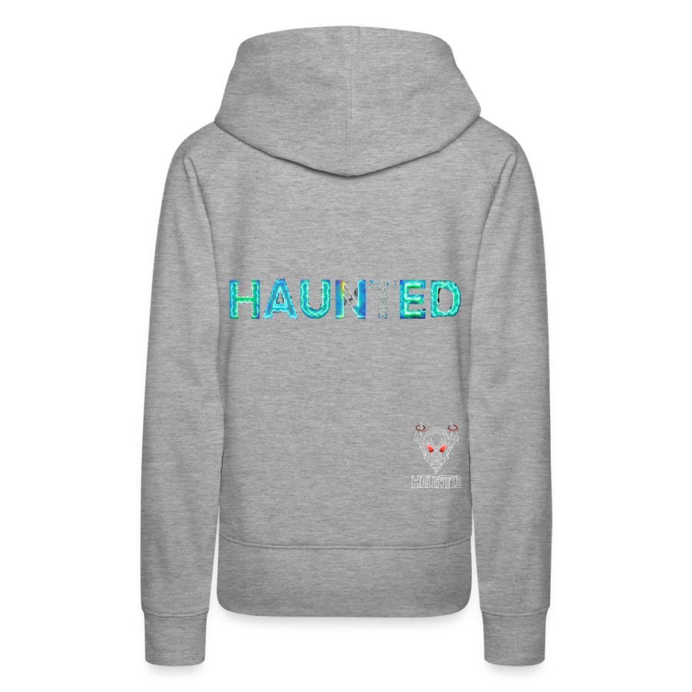 Women Hoodie Neon Surge Aura - Grau meliert