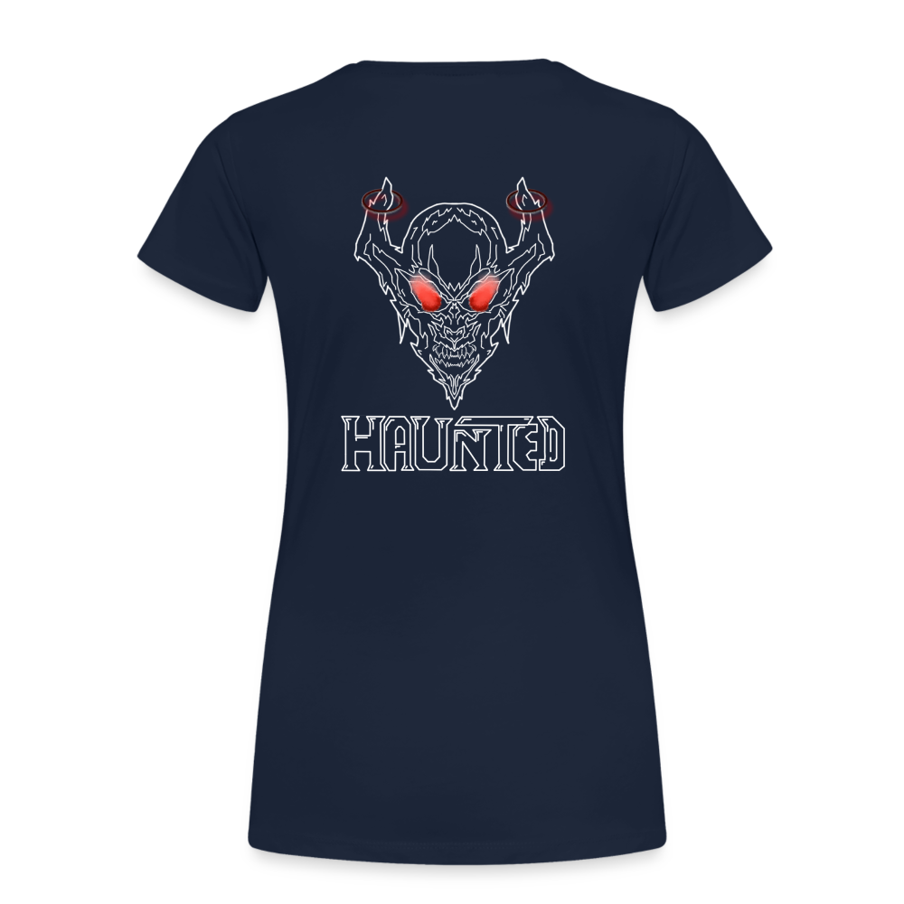 Women T-Shirt Deamon White - Navy