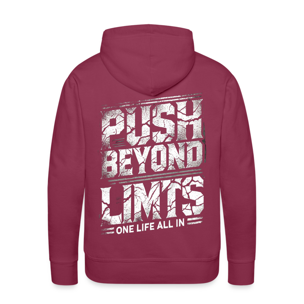 Men Hoodie Push Beyond Limits - Bordeaux