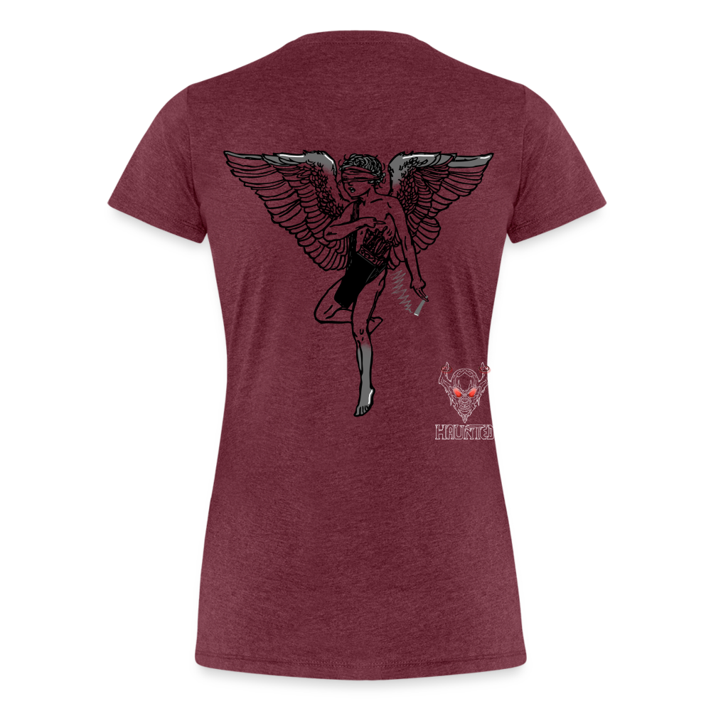 Woman T-Shirt Angel - Bordeauxrot meliert