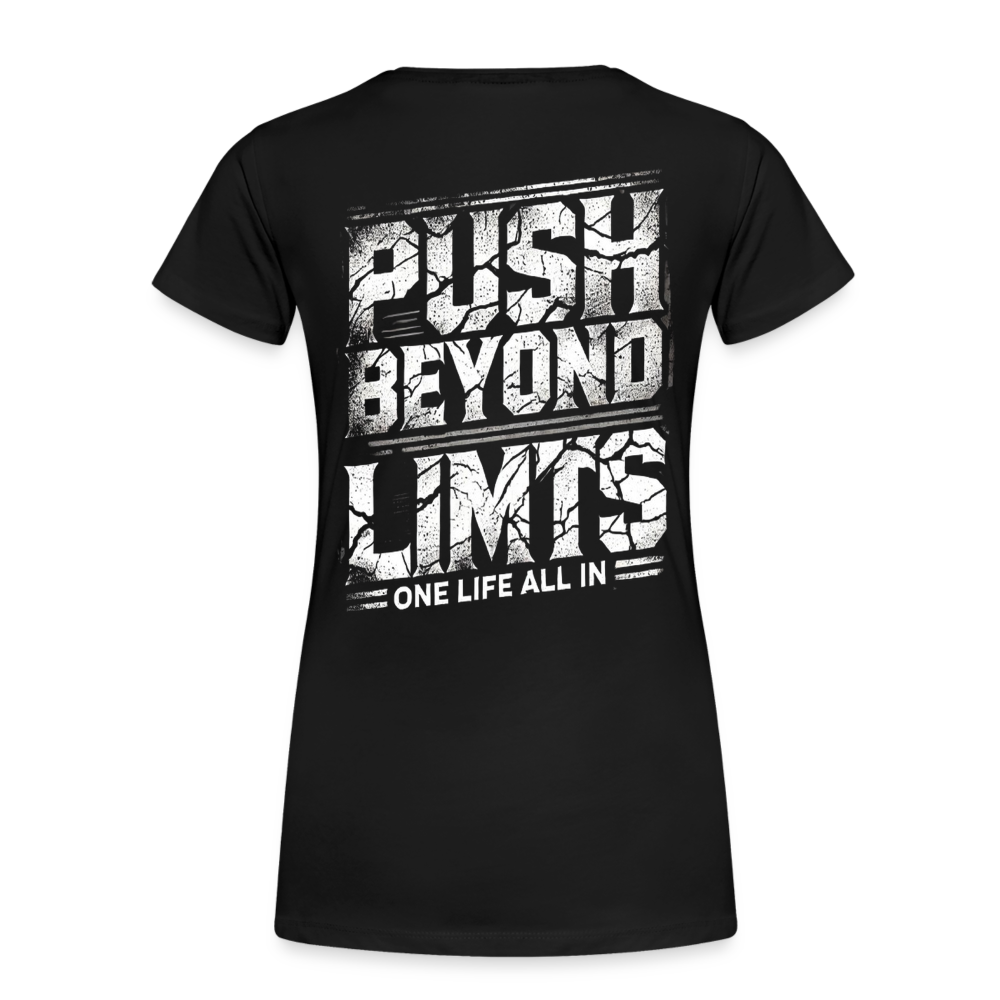 Women T-Shirt Push Beyond Limits - Schwarz