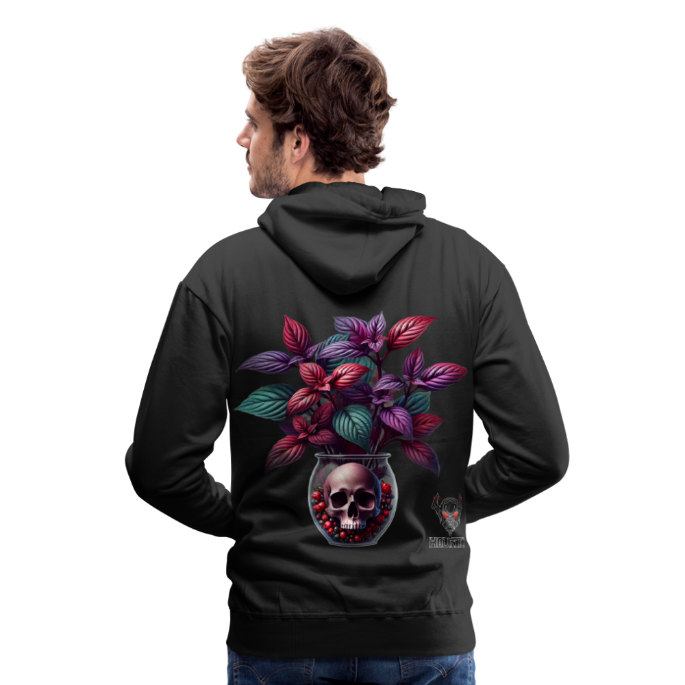 Men Hoodie Skull Bloom Vase - Schwarz