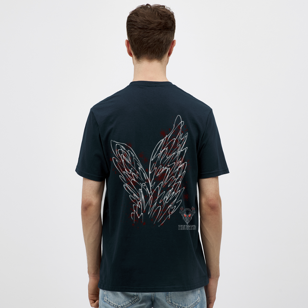 Men T-Shirt Dark Red Wings - Navy