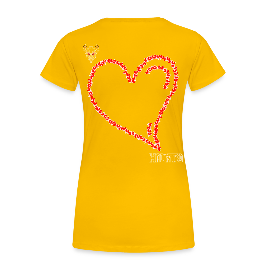 Woman T-Shirt Hearts Light - Sonnengelb