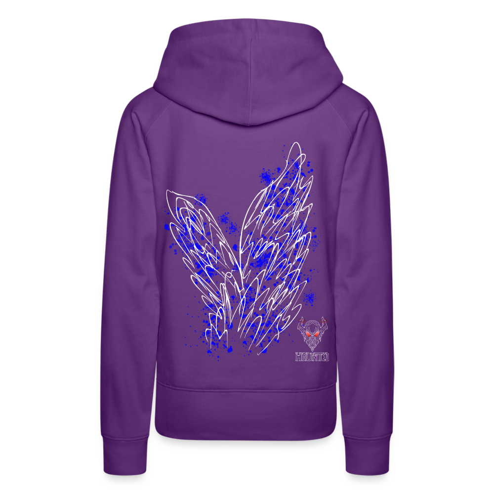 Women Hoodie Blue Wings - Purple