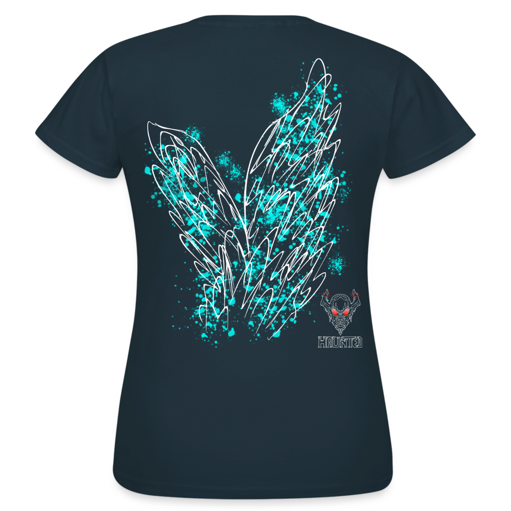 Women T-Shirt Aqua Wings - Navy