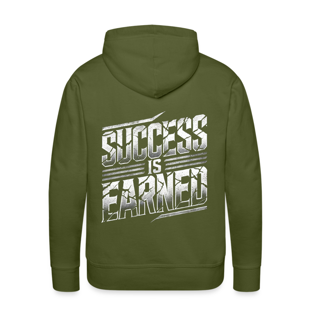 Men Hoodie Success is Earned - Olivgrün
