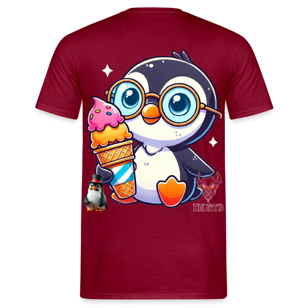 Men T-Shirt KasPenguin with Ice - Ziegelrot