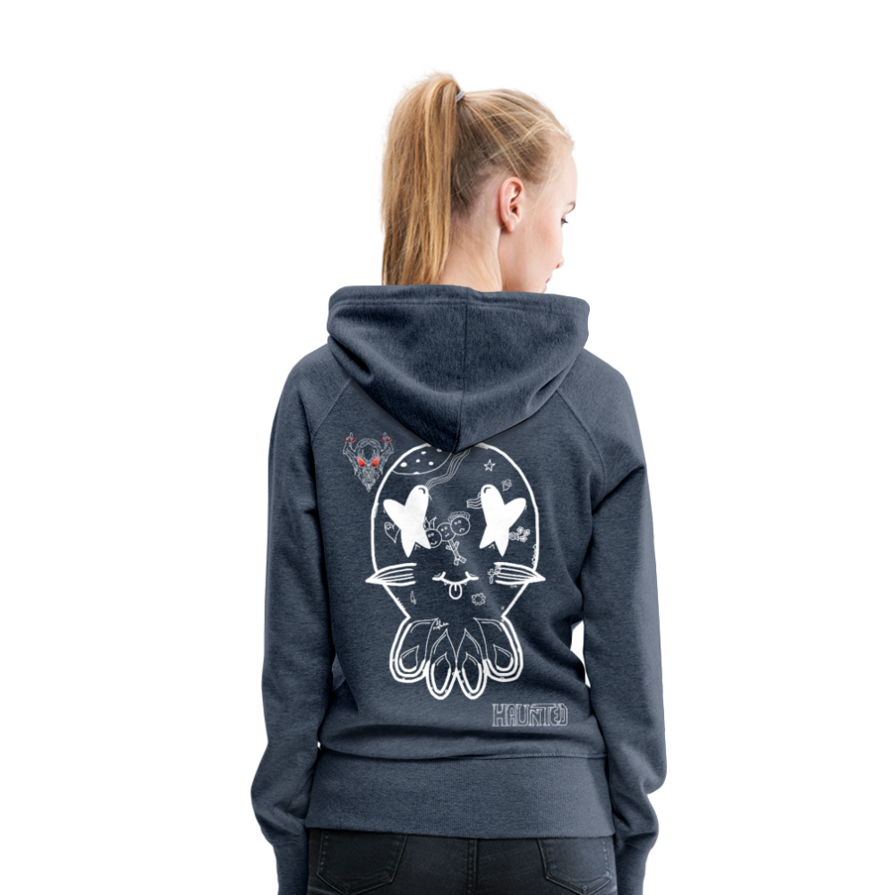 Woman Hoodie Ghost Doodle Light - Jeansblau
