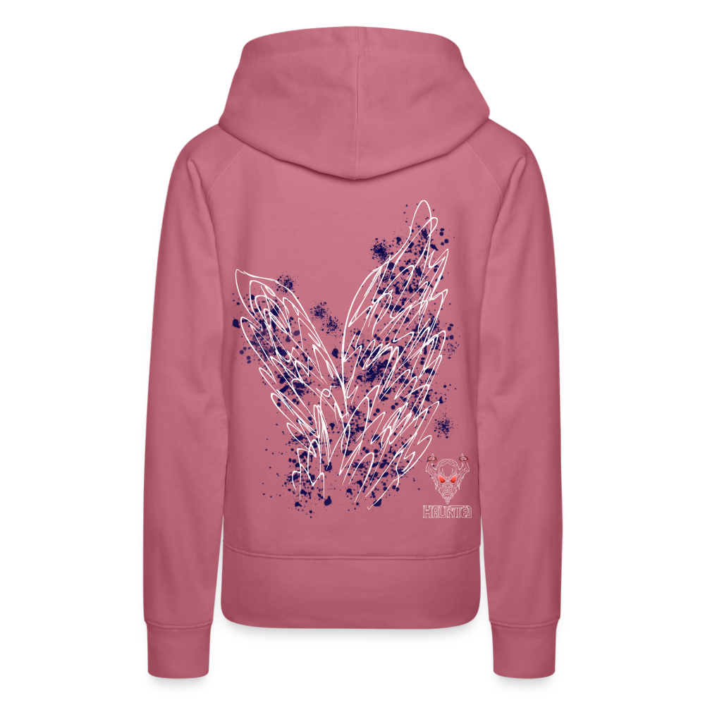 Women Hoodie Dark Blue Wings - Malve