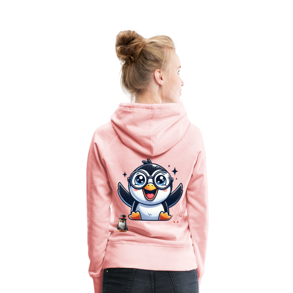 Women Hoodie KasPenguin Happy - Kristallrosa