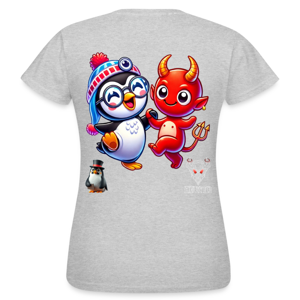 Women T-Shirt Dancing with Devil - Grau meliert