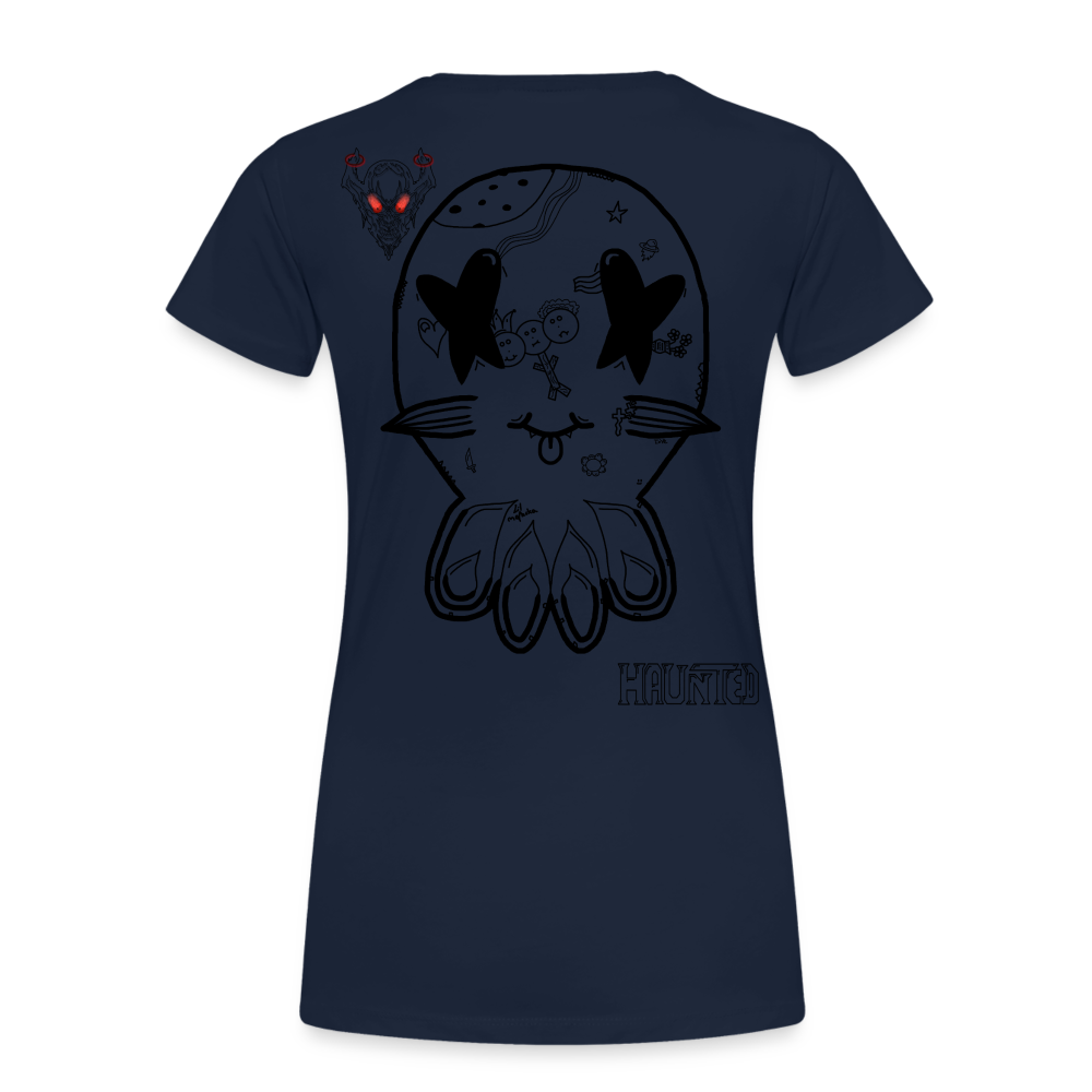 Woman T-Shirt Ghost Doodle Dark - Navy