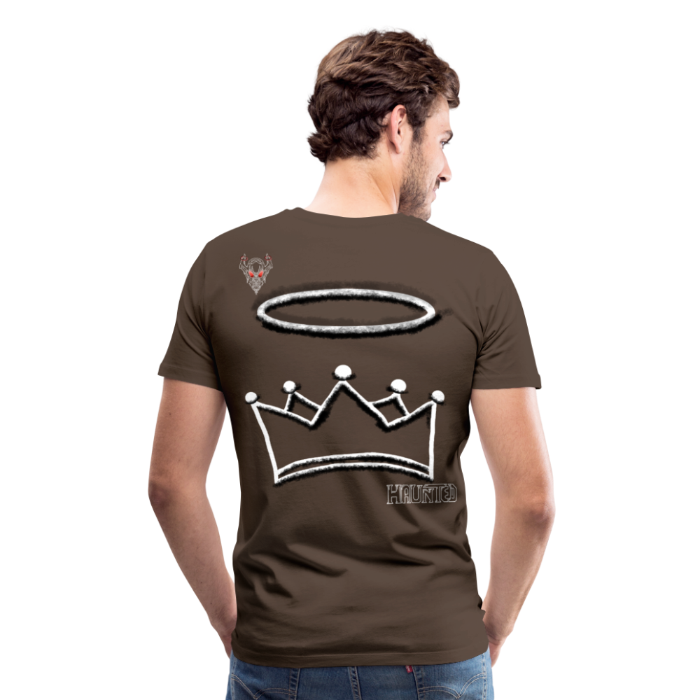 Man T-Shirt Crown and Ring Light - Edelbraun