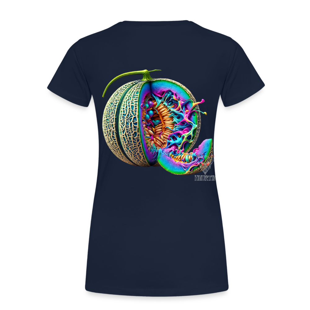 Woman T-Shirt Neon Melon Art - Navy