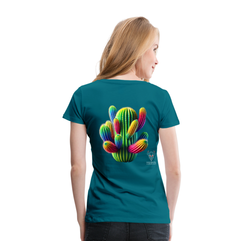 Woman T-Shirt Prismatic Cactus Bloom - Divablau