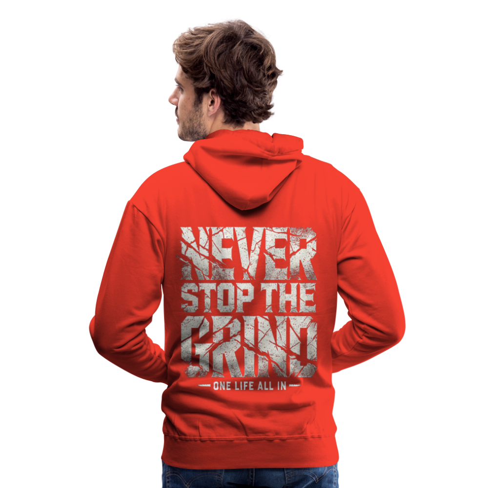 Men Hoodie Never Stop The Grind - Rot